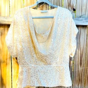Gold Sequin shirt women’s XL